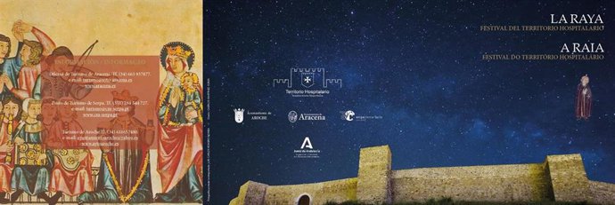 Cartel del festival transfronterizo de La Raya en Aracena.