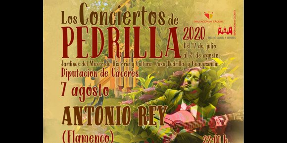 3. El flamenco de Antonio Rey llega este viernes a Los Conciertos de Pedrilla de la Diputación de Cáceres