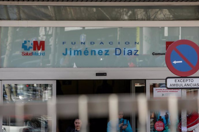 Entrada a la Fundación Jiménez Díaz, en Madrid. 