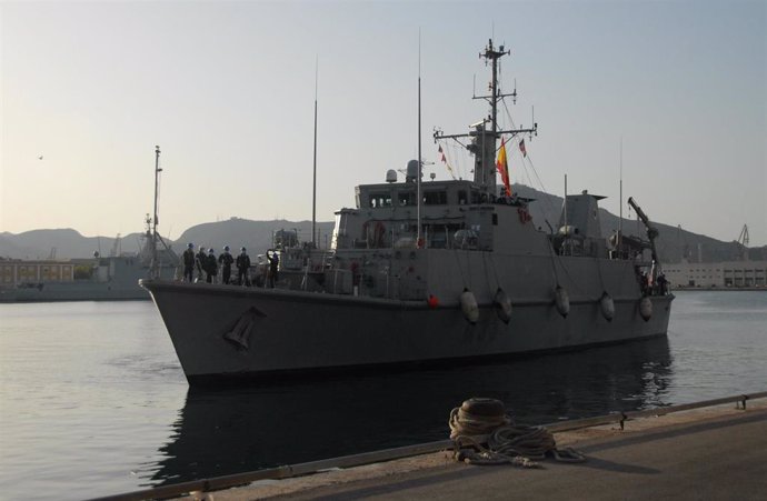 El cazaminas 'Tambre' (M-33) regresa a Cartagena