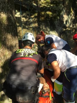 Evacuación del escalador herido