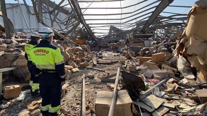 Bomberos de Málaga participan en las labores de rescate y localización de supervivientes en Beirut