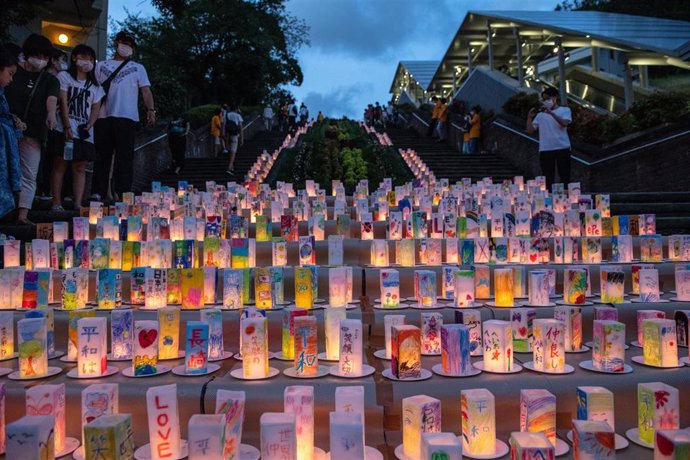 Vigilia en memoria de las víctimas del ataque nuclear sobre la ciudad japonesa de Nagasaki en el 75 aniversario