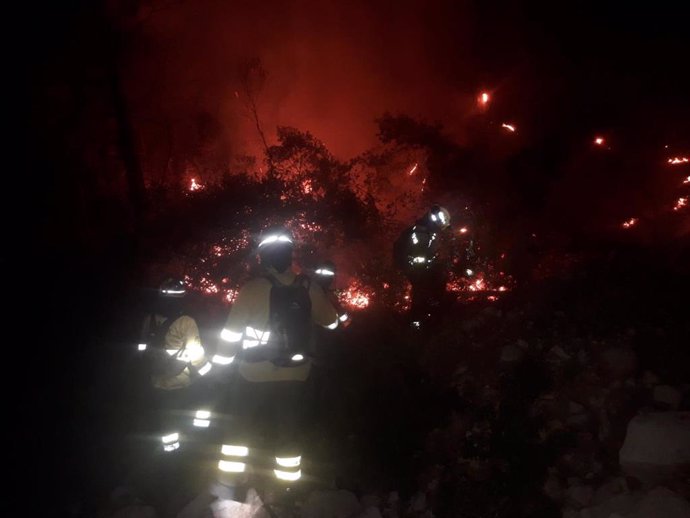 Declarado un incendio forestal en Villanueva del Arzobispo (Jaén)