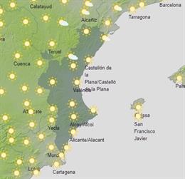 Predicción de Aemet para el 9 de agosto de 2020
