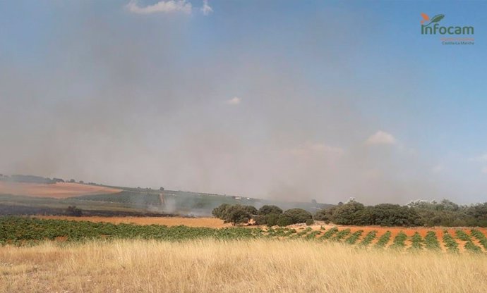Incendio agrícola declarado en Socuéllamos