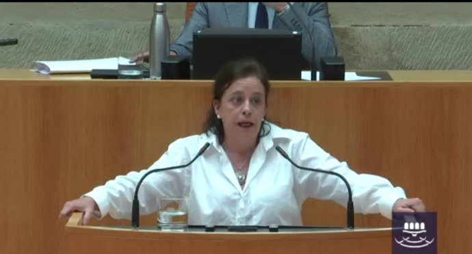 La diputada de IU, Henar Moreno interviene en el Debate sobre el Estado de la Región