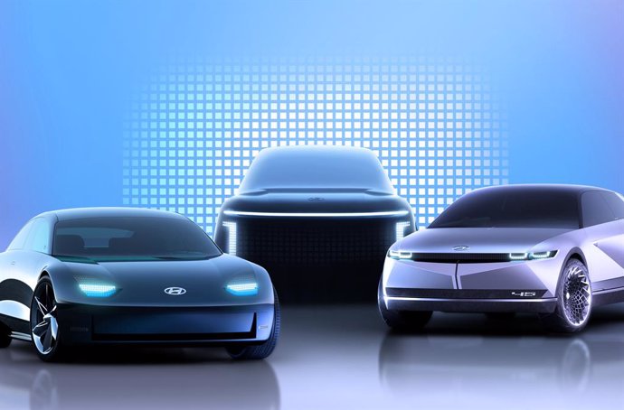 Recreación de los futuros modelos eléctricos de Hyundai.