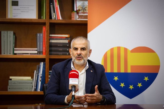 El presidente de Ciudadanos en el Parlamento catalán, Carlos Carrizosa, durante una entrevista para Europa Press, en Barcelona, Catalunya (España), a 30 de julio de 2020.