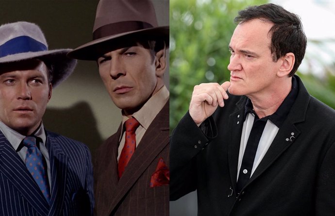 Tarantino en el Festival de Cannes y Spock y  Kirk  en un episodio de la serie original de Star Trek