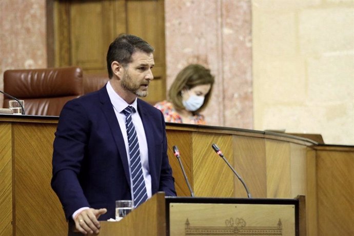 El diputado de Ciudadanos (Cs) Juan de Dios Sánchez, en una foto de archivo en el Parlamento andaluz.