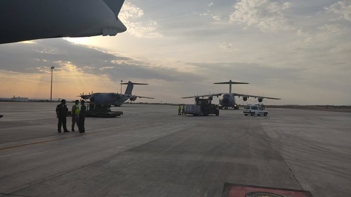 Avión del Ejército del Aire cargado con ayuda para Líbano
