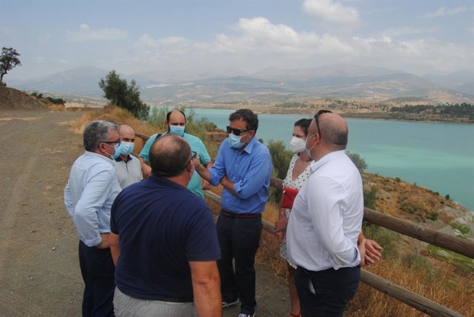 José Juan Jiménez, Javier Jerez e Ignacio López en La Viñuela