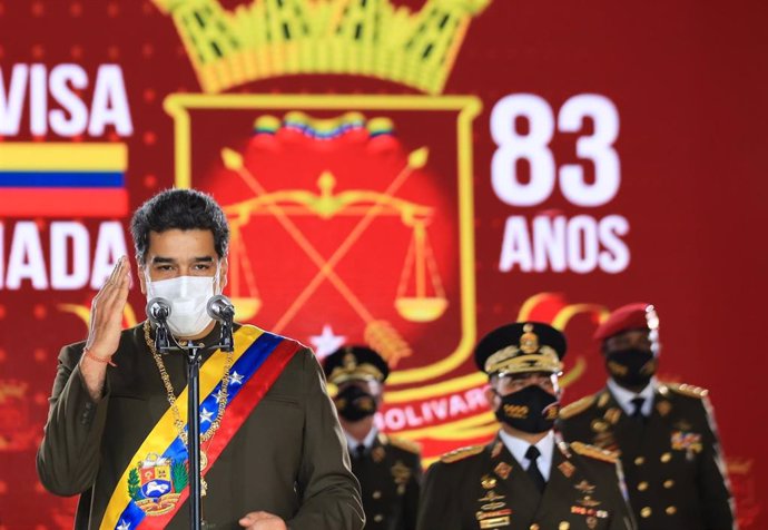 Nicolás Maduro en un acto de la Guardia Bolivariana