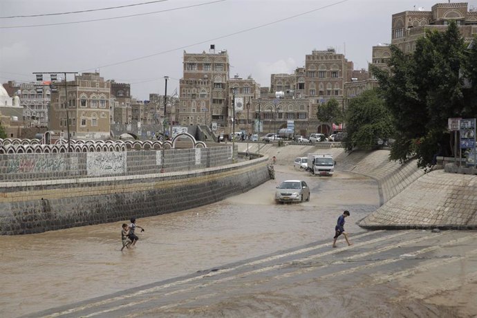 Inundaciones en la capital de Yemen, Saná
