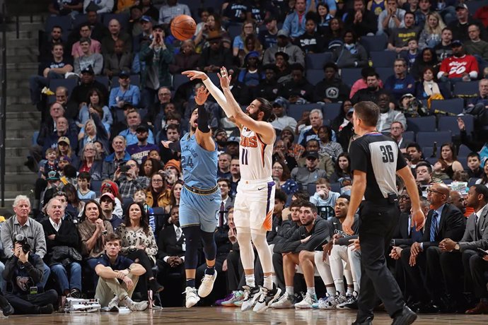 Ricky Rubio durante un partido de la NBA 2019-2020 ante los Grizzlies