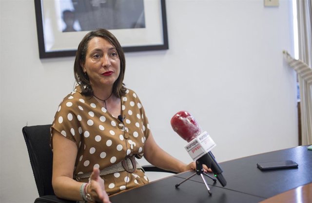 Loles López, durante la entrevista