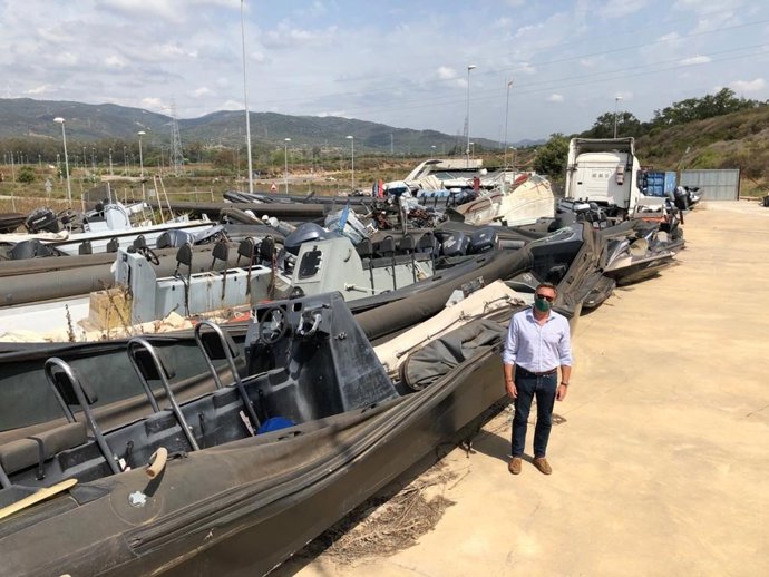 El diputado de Vox en el Parlamento de Andalucía por la provincia de Cádiz, Manuel Gavira, en el puerto de Algeciras