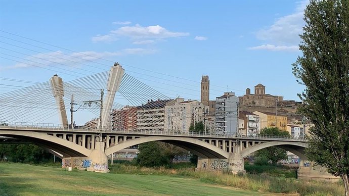 Lleida vista desde el barrio de Cappont.