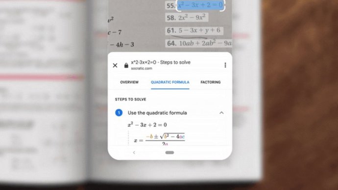 Google Lens para resolver ecuaciones.