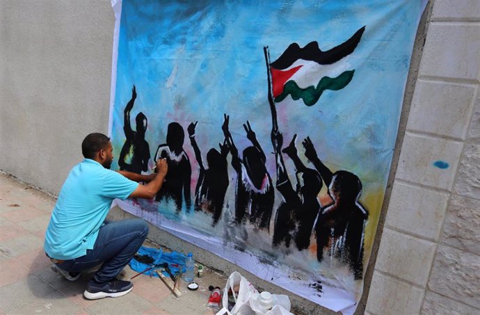 Mural en la Franja de Gaza