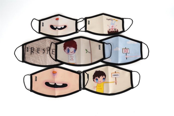 Mascarillas diseñadas por el artista malagueño Javier Calleja para el Festival de Cine de Málaga