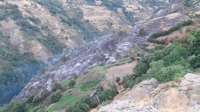 Estabilizado el incendio forestal de Bubión (Granada)
