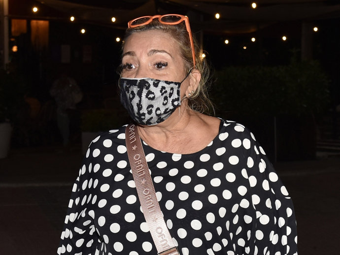 Carmen Borrego, disfrutando de la noche madrileña