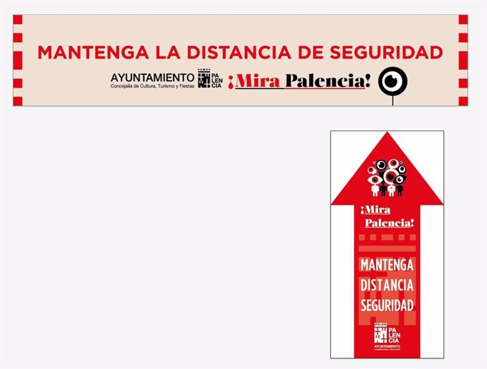 Señalética diseñada por el Ayuntamiento de Palencia.