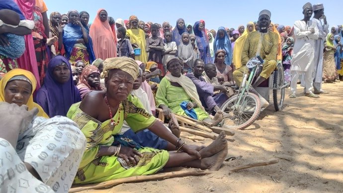 Refugiados de Nigeria llegados a la región nigerina de Marabi
