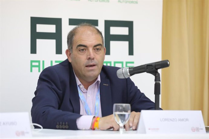 El presidente de ATA, Lorenzo Amor, durante la quinta jornada de la XXXIII Edición de los Cursos de Verano en San Lorenzo de El Escorial, Madrid (España), a 24 de julio de 2020. Ayuso participa en la ponencia 'Apoyo institucional para afrontar la crisis