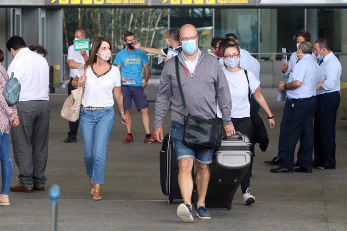 Llegadas de pasajeros al aeropuerto