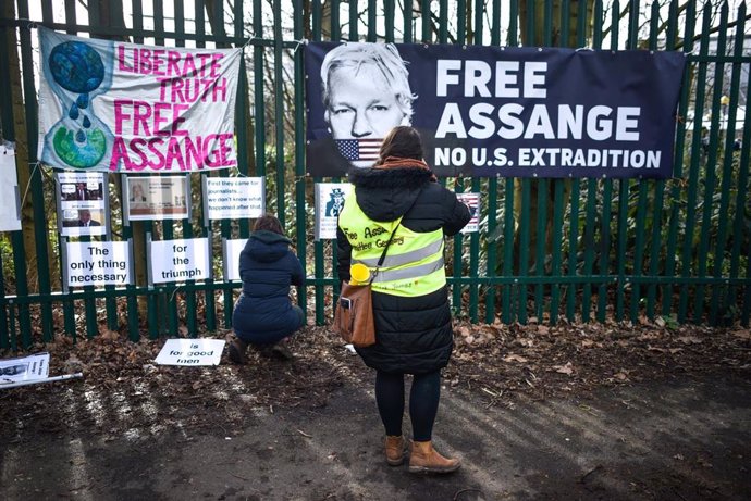 Movilización en apoyo de Julian Assange