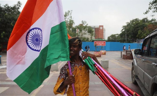 Preparativos para el Día de la Independencia de India en Nueva Delhi