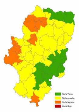 Alerta naranja por incendios forestales en diversas zonas de Aragón.