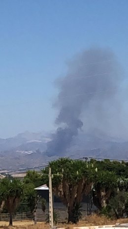 Incendio declarado en Almogía (Málaga)