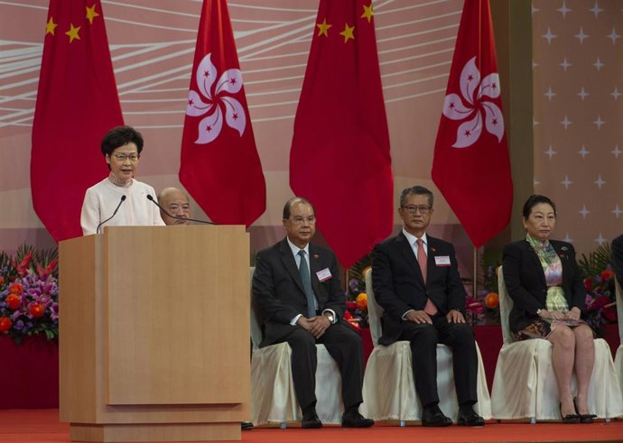 La líder de Hong Kong, Carrie Lam. 