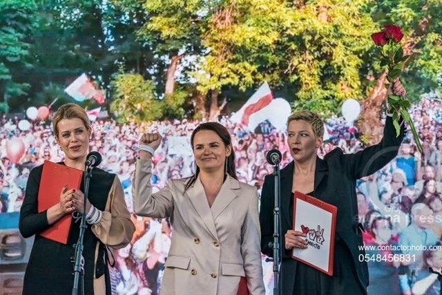 Bielorrusia. La esposa y los hijos del opositor bielorruso Valeri