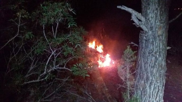 Incendio forestal en Torre de Sal Rossa, en Ibiza.
