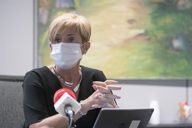 La Consejera de Desarrollo Económico e Infraestructuras del Gobierno vasco, Arantxa Tapia, durante una entrevista con Europa Press en la sede de la SPRI. En Bilbao, Vizcaya, País Vasco, (España), a 14 de agosto de 2020.