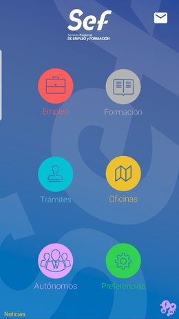 Imagen de la aplicación SEF móvil