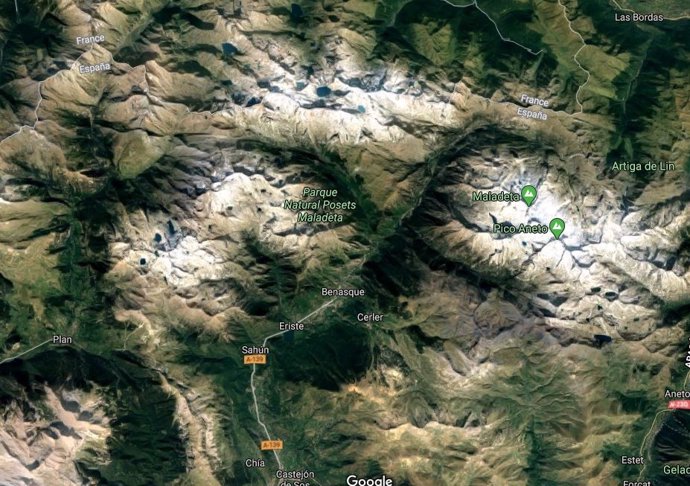 Paraje del pico Posets, en el pirineo de Huesca