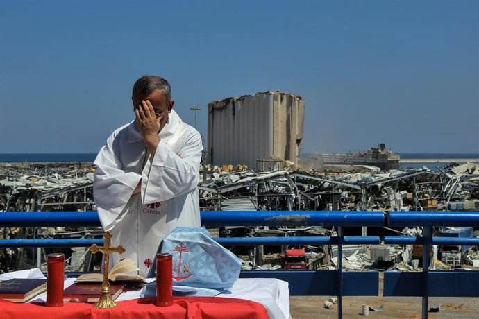 Misa en recuerdo de las víctimas de la explosión de Beirut
