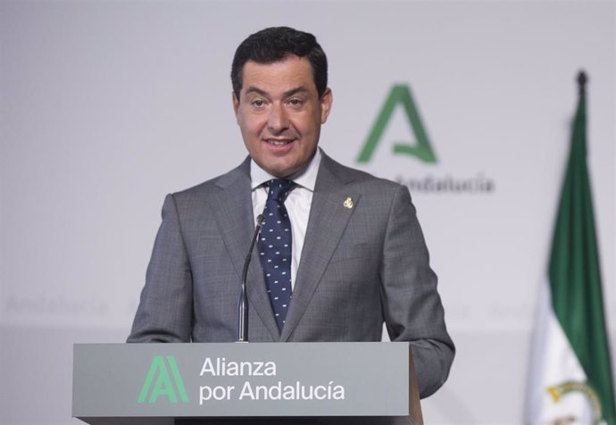 El presidente de la Junta de Andalucía, Juanma Moreno