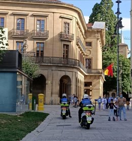 Agentes de la Policía Municipal de Pamplona.