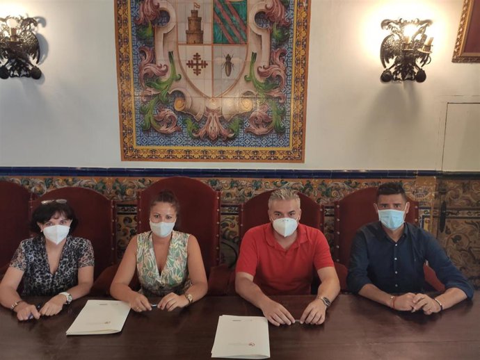 Firma del convenio de colaboración entre la Diputación y el Ayuntamiento de Fuente Obejuna.