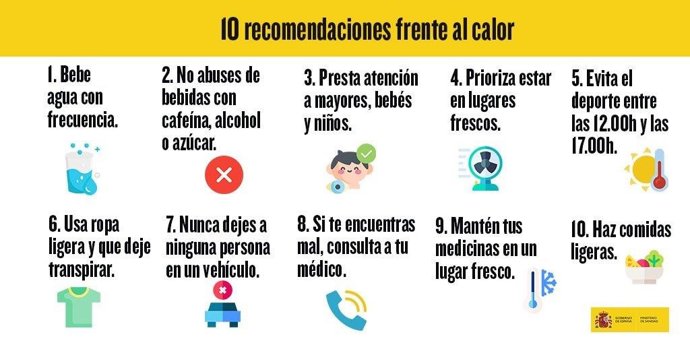 Infografías con consejos para hacer frente al calor