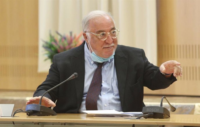 El director general de Tráfico, Pere Navarro, durante la presentación del informe sobre delitos de seguridad vial y su incidencia en el ámbito penitenciario,  en la sede de la DGT, en Madrid (España), a 27 de julio de 2020.