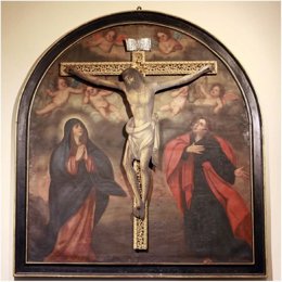 Tabla del Calvario, Cristo de la Tabla, de la Iglesia Parroquial de Santiago Apóstol, de Montilla (Córdoba).