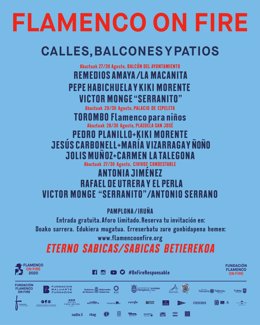 Cartel del ciclo 'Calles, Balcones y Patios' del festival Flamenco on Fire 2020